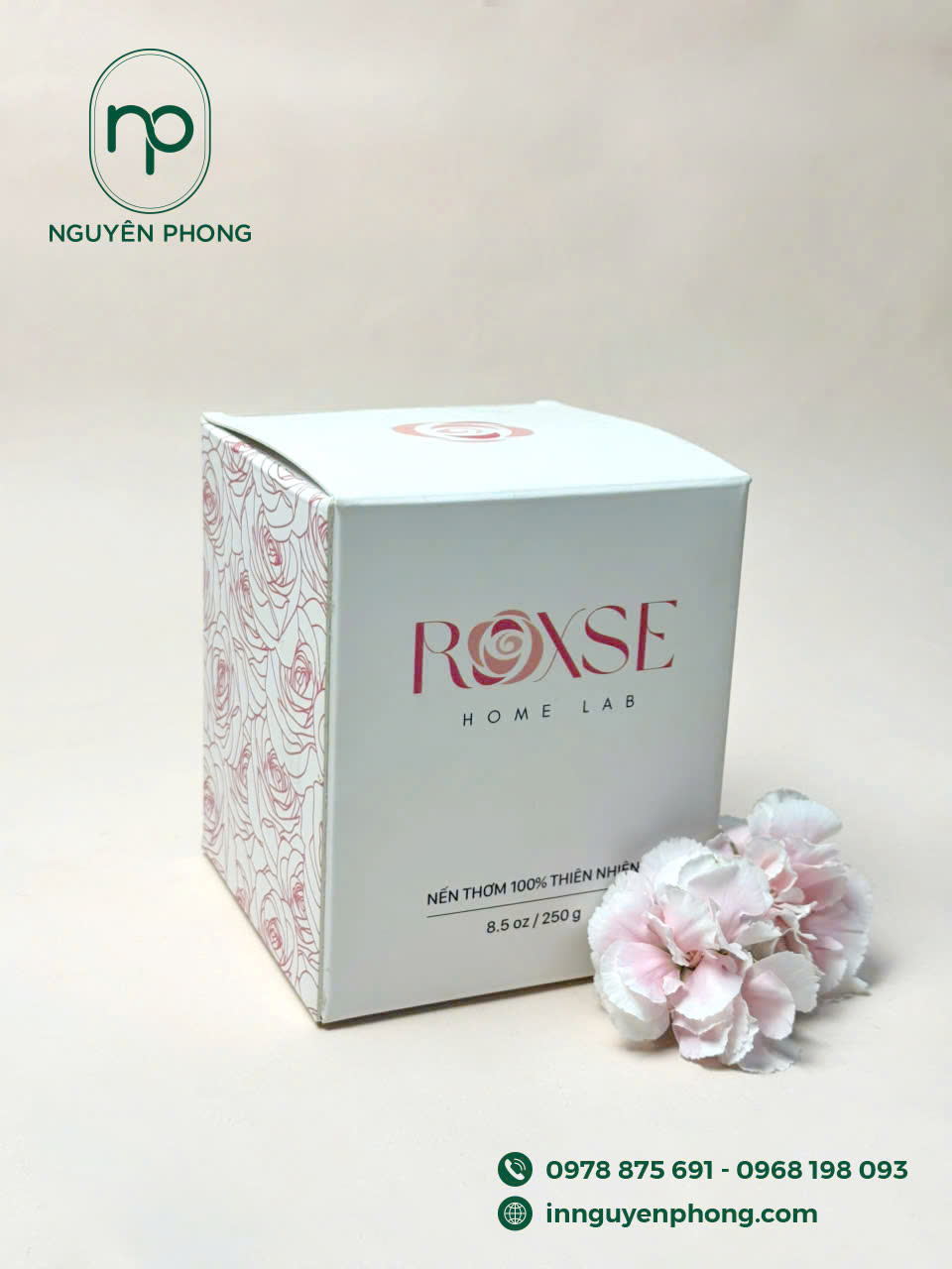 Mẫu hộp ivory đựng nến thơm 